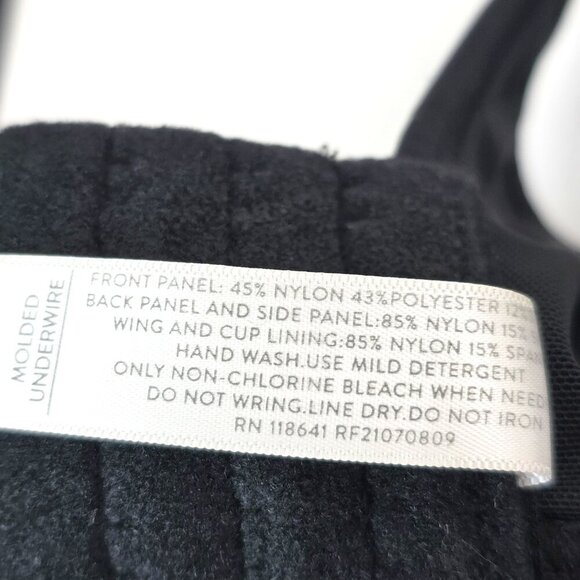 Cacique LIVI Active High-Impact Molded Underwired Sports Bra Black Gray - Picture 10 of 10